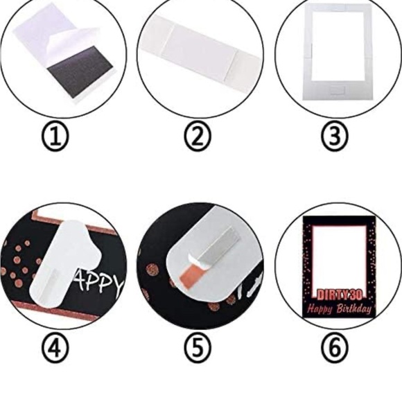 NWT Dirty 30 Happy Birthday Photo Frame Prop - Black & Rose Gold - Picture 5 of 5